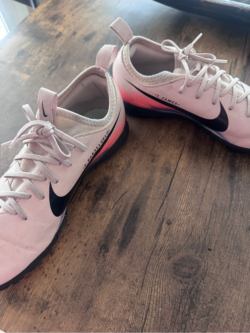 Nike Women's Light Pink and Black Training Shoes